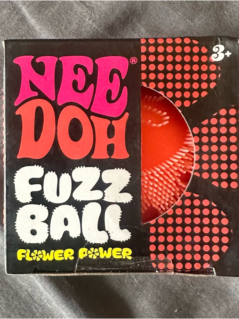 NeeDoh Flower Power Fuzz Ball - orange